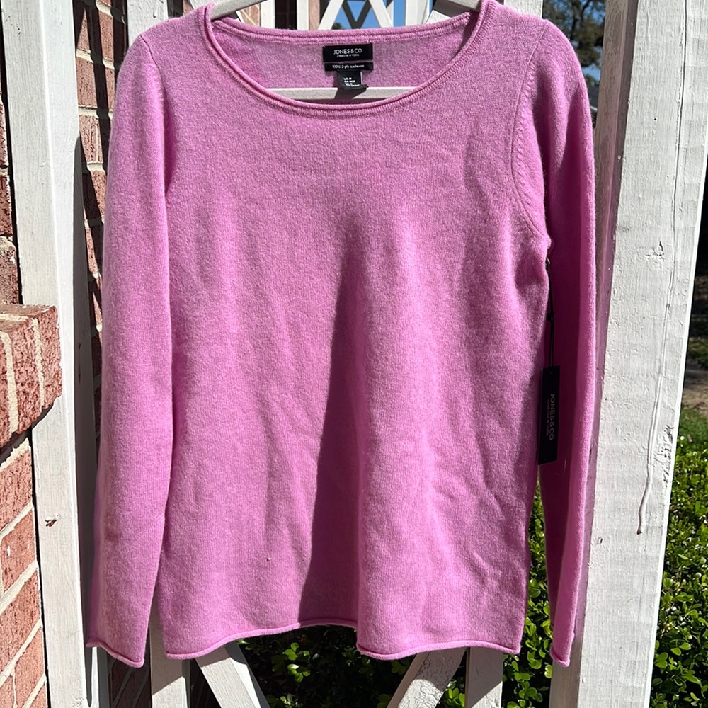 Jones & Co spring Cashmere  scoop neck sweater